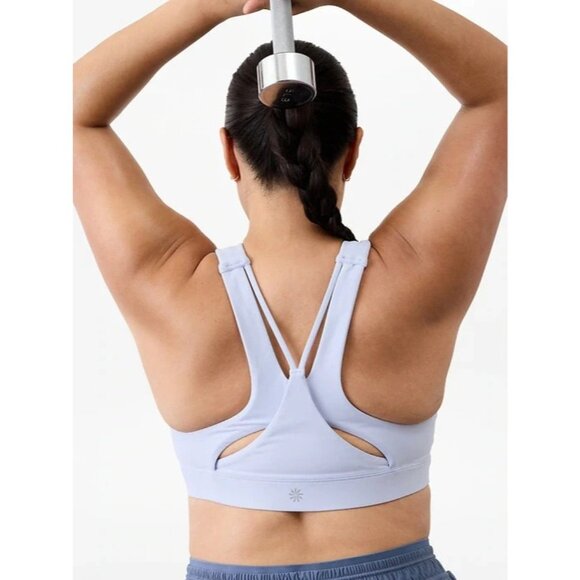 New Athleta M Flex Spacer Tipped Bra Gossamer Blue Medium D-DD - Picture 3 of 5